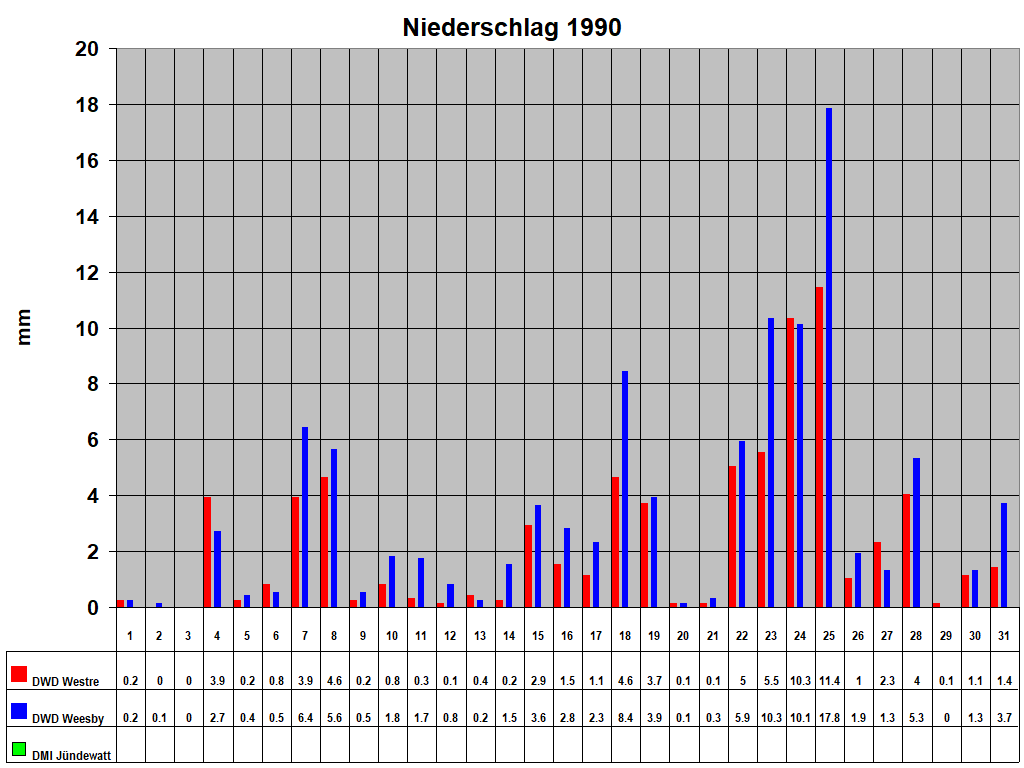 Niederschlag 1990