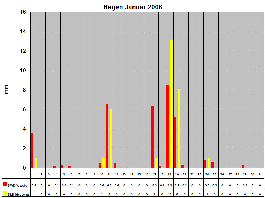 Regen Januar 2006