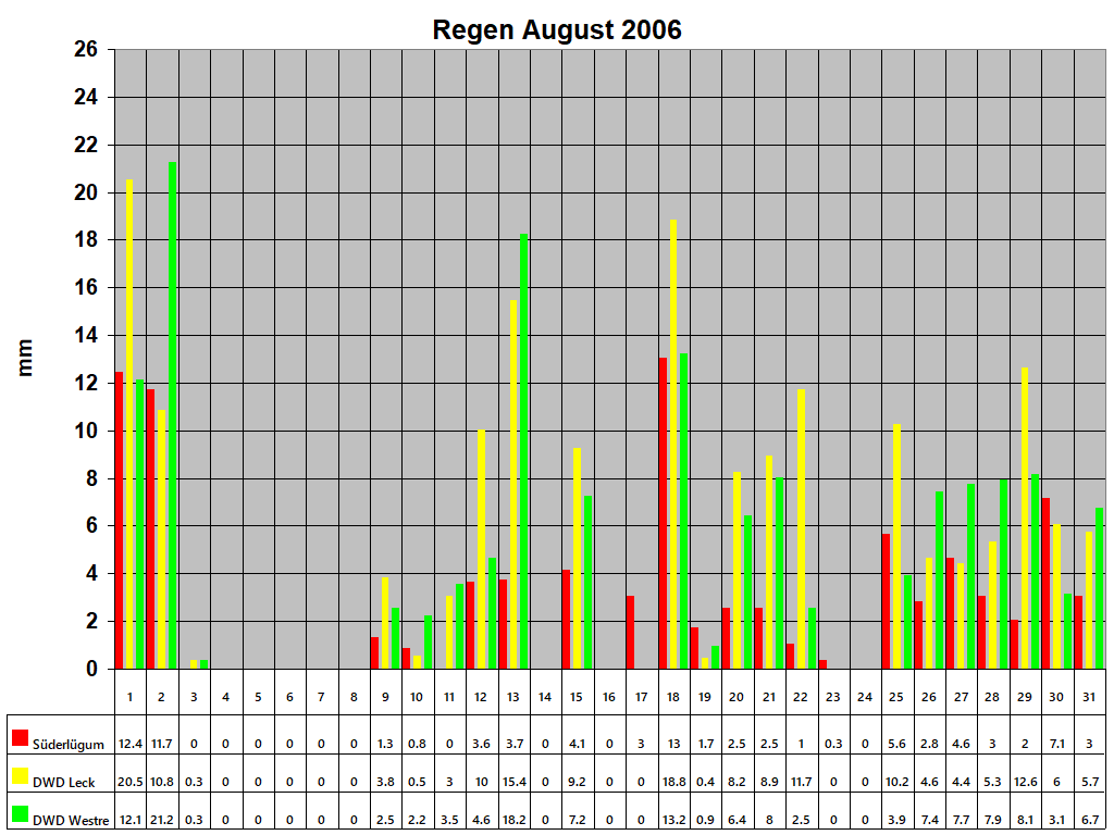 Regen August 2006