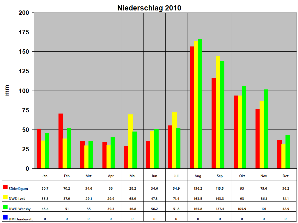 Niederschlag 2010